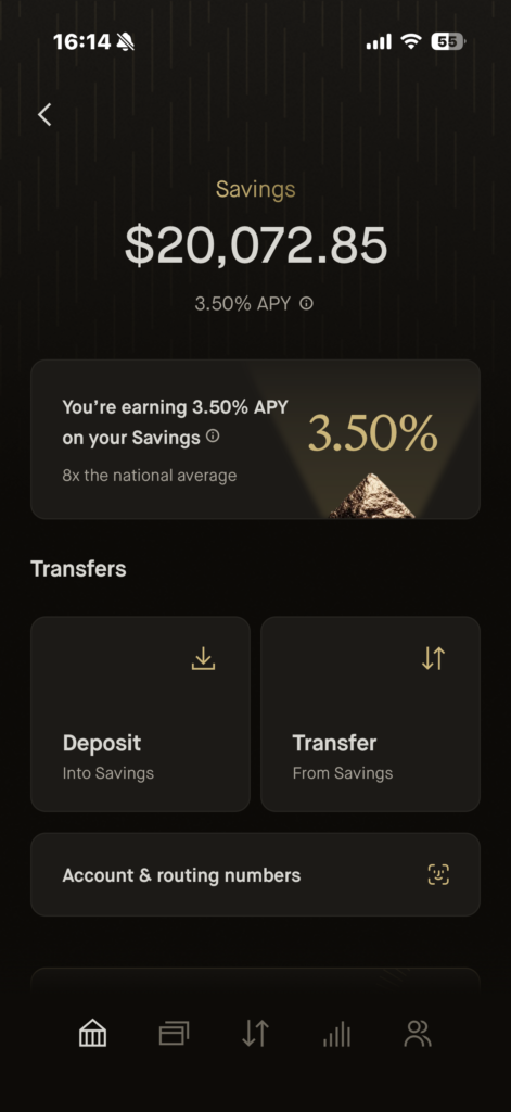 My actual emergency fund in Robinhood account