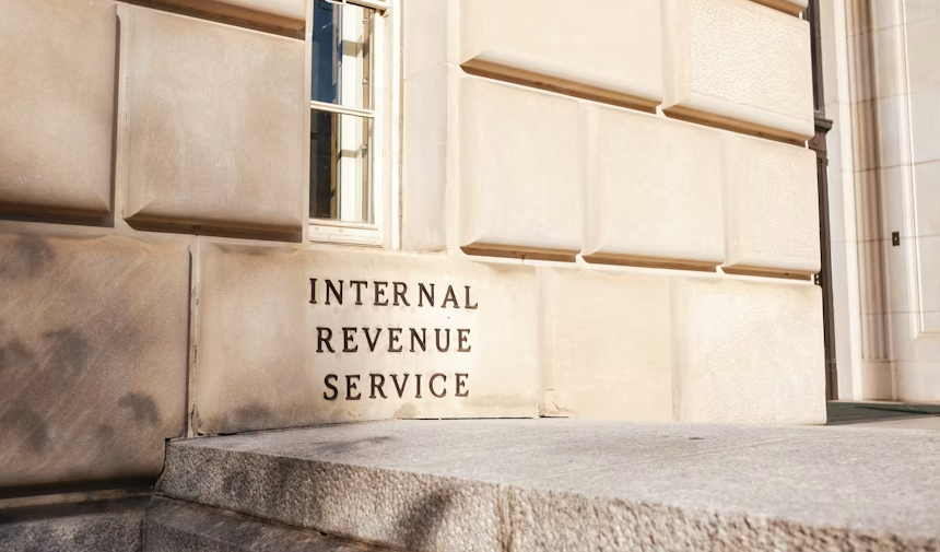 IRS on the wall.