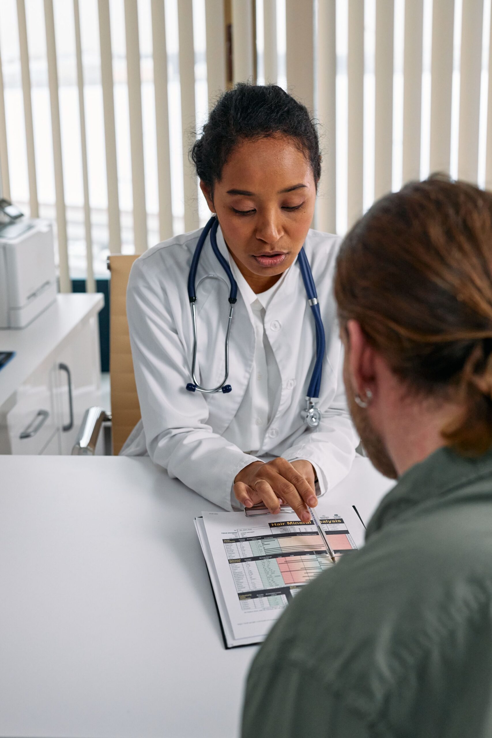 Doctor consulting patient health insurance